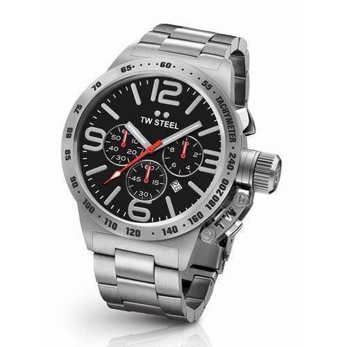 Image of TW Steel 45 mm sort Quartz med chronograph Herre ur, model CB7